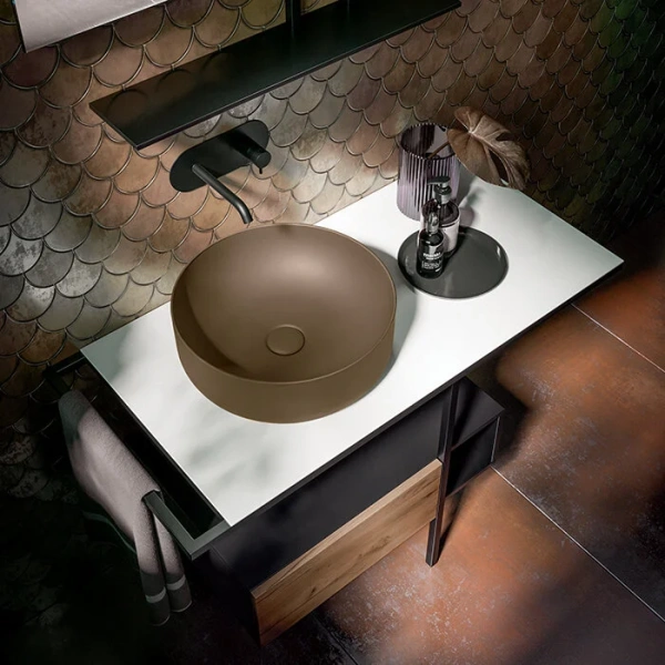 Раковина Kerasan Nolita 40 см накладная, Grigio Matt - фото 3