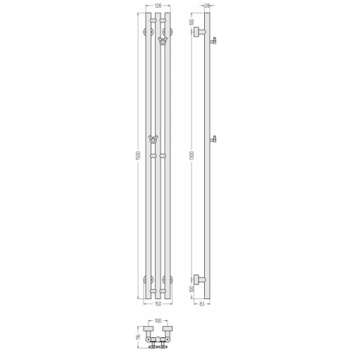 Полотенцесушитель водяной Сунержа Терция PRO 10х150 см сатин - фото 3