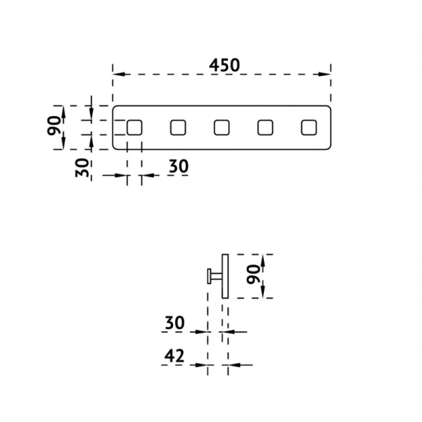 Крючок для ванной Abber Stein AS1650 искусственный камень, современные, hi-tech - фото 2
