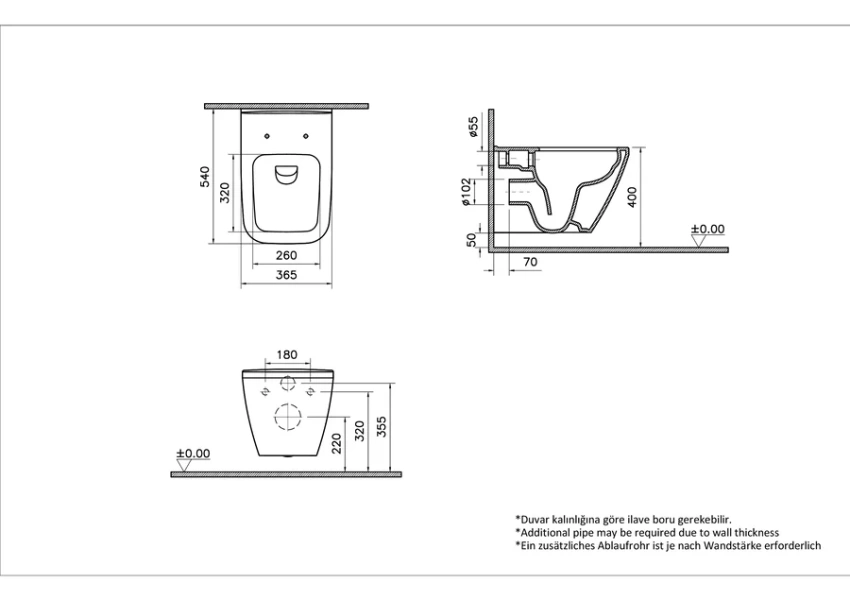 Унитаз с инсталляцией VitrA Integra безободковый - фото 3