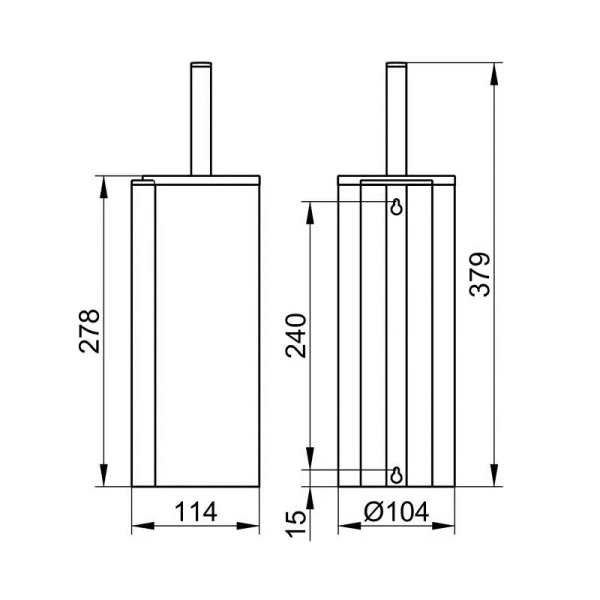 Ершик для ванной, нерж. сталь, Keuco Plan, в наличии - фото 2