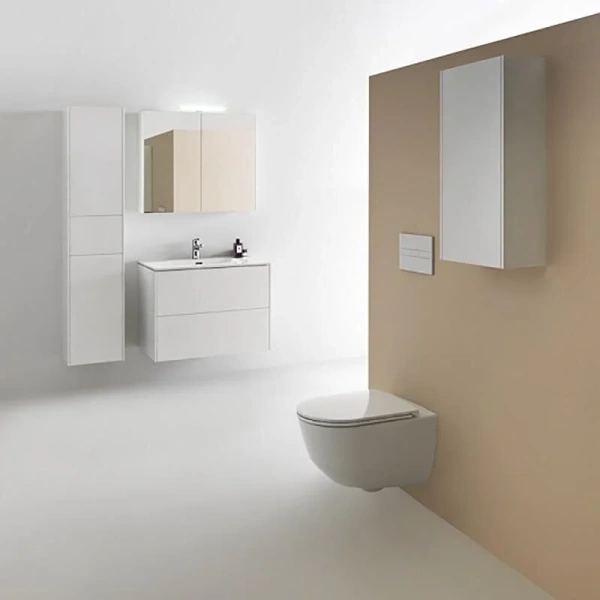 Зеркальный шкаф с подсветкой Laufen Base 80 см белый матовый - фото 4