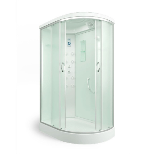 Душевая кабина, задняя стенка белая, стекло матовое, Erlit Comfort ER 4512P-С3 - фото 1