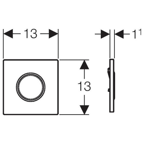 Клавиша смыва Geberit Sigma 10 нержавеющая сталь - фото 3