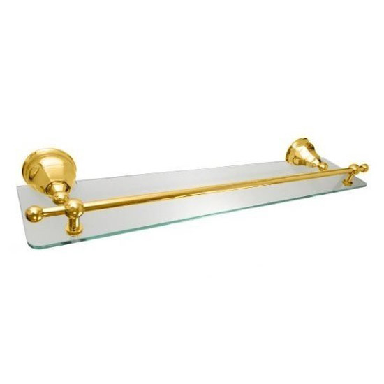 Полка со стеклом для ванной, золото\латунь, Nicolazzi Teide - фото 11