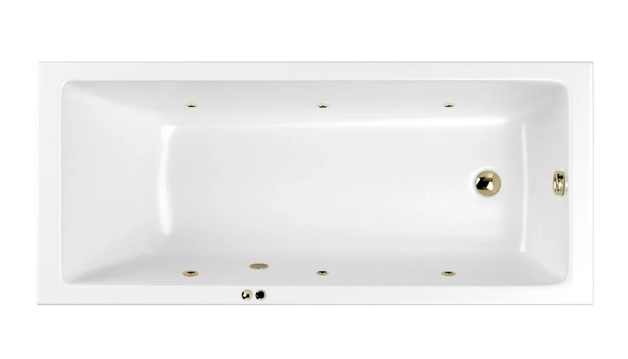 Ванна гидромассажная Whitecross Wave Soft, 160 х 70 см, увеличенная толщина акрила, усиленная армировка, белый/бронза, 0101.160070.100.SOFT.BR - фото 1