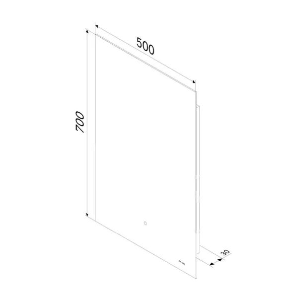 Зеркало с подсветкой Am.Pm X-Joy 50 см с бесконтактным сенсорным выключателем - фото 3