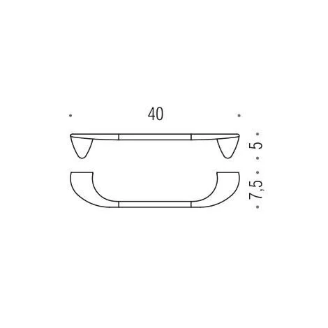 Полотенцедержатель Colombo Khala 40 см, современные, hi-tech - фото 2