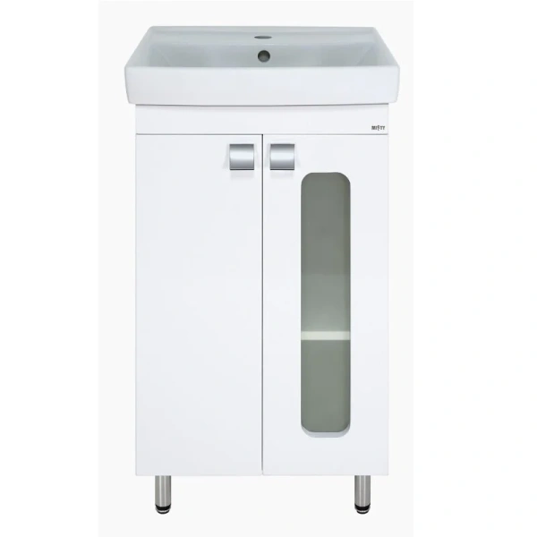 Тумба с раковиной напольная Misty Урал 50 см с дверцами