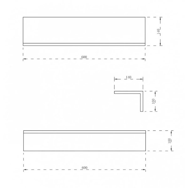 Полочка для ванной Abber Stein AS1654 подвесная - фото 4