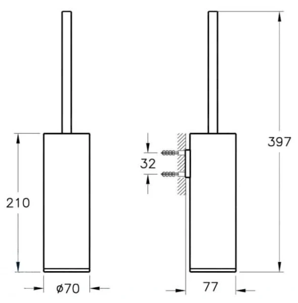 Ершик VitrA Origin А44894 напольный - фото 4