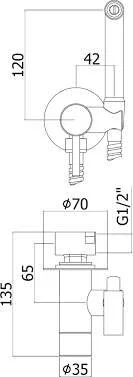 Гигиенический душ со смесителем Paffoni Tweet Round ZDUP110 с внутренней частью, полный комплект со смесителем - фото 2