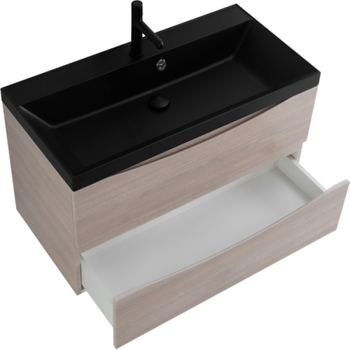 Тумба под раковину подвесная BelBagno Marino 90 см rovere grigio, моноблок - фото 5