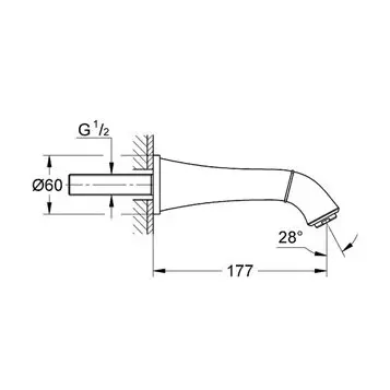Излив для ванны Grohe Grandera 13341 index_1 - фото 3