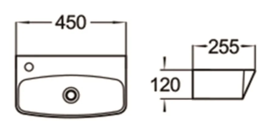 Раковина SantiLine 45 см белая - фото 2