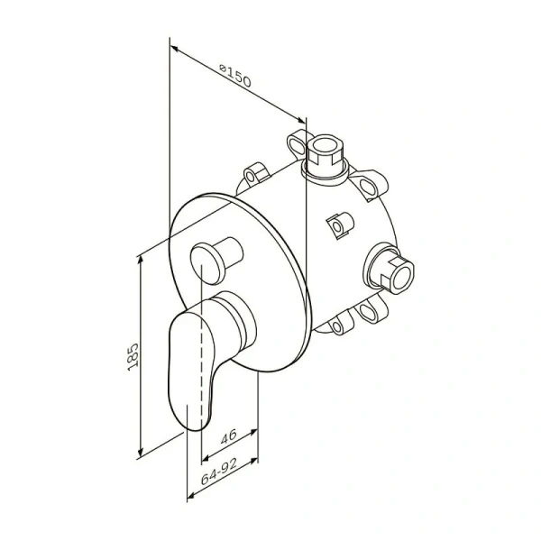 Смеситель для душа AM.PM Like F8085000 - фото 2