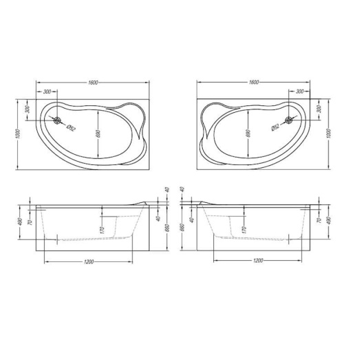 Акриловая ванна Kolpa San Amadis R 160х100 см, белая - фото 3