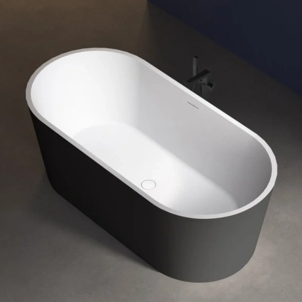 Акриловая ванна Abber 170х80 см черная матовая, 170x80 см - фото 4