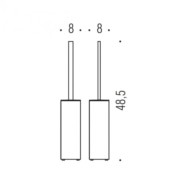 Ершик Colombo Look черный матовый, современные, hi-tech - фото 2