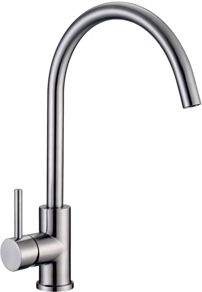 Смеситель для кухни BelBagno Armonica из нержавеющей стали в исполнении сатин - фото 1