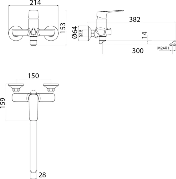 Смеситель для ванны IDDIS Sign с длинным изливом - фото 3