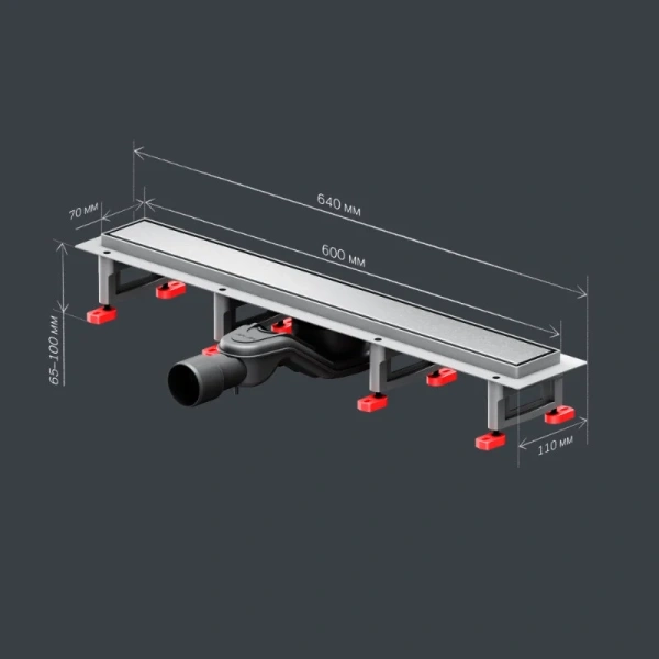 Душевой лоток Am.Pm MasterFlow 60 см хром матовый - фото 4