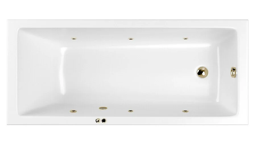 Ванна гидромассажная Whitecross Wave Soft, 150 х 70 см, увеличенная толщина акрила, усиленная армировка, белый/бронза, 0101.150070.100.SOFT.BR - фото 1