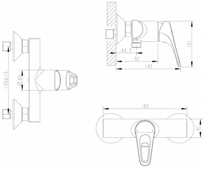Смеситель для душа Bravat Drop-D F948162C-01 - фото 2