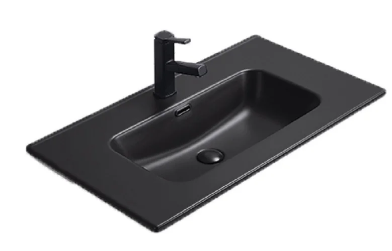 Раковина GID Integrado Bm9080s 81 см черная - фото 1