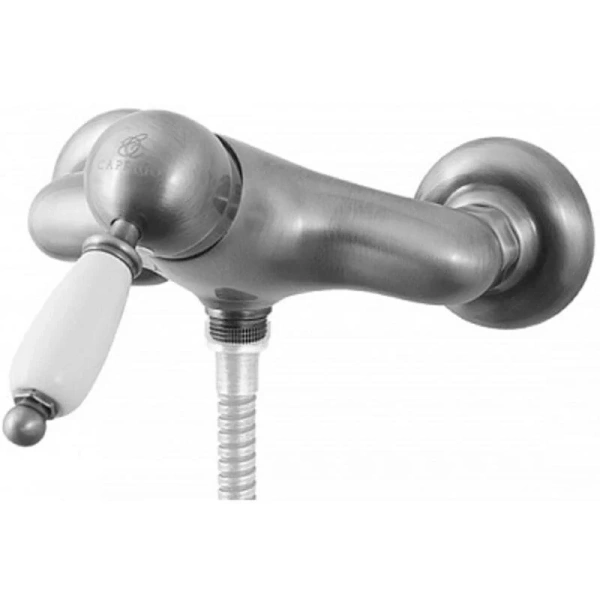 Смеситель для душа Caprigo Adria-Uno 02-016-crm, цвет хром, ручка белая - фото 1