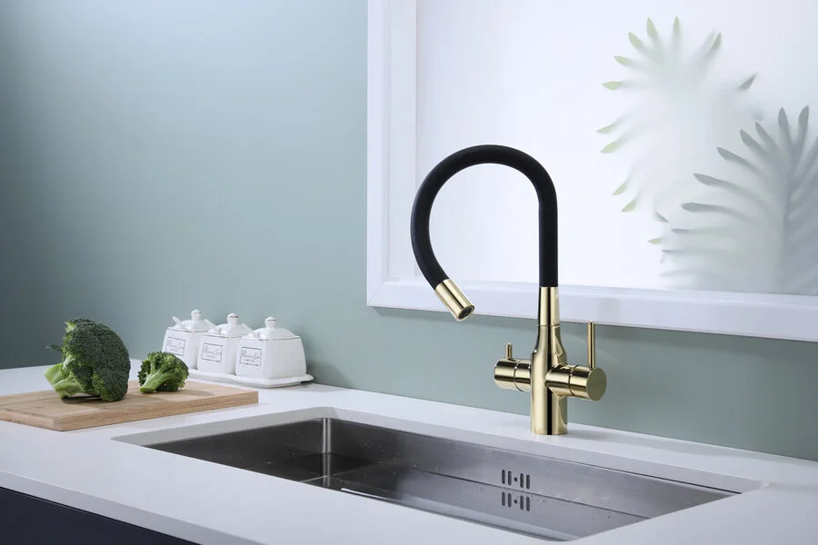 Смеситель для кухни Paulmark Salix золото/черный, золото, черные, комбинированные - фото 4
