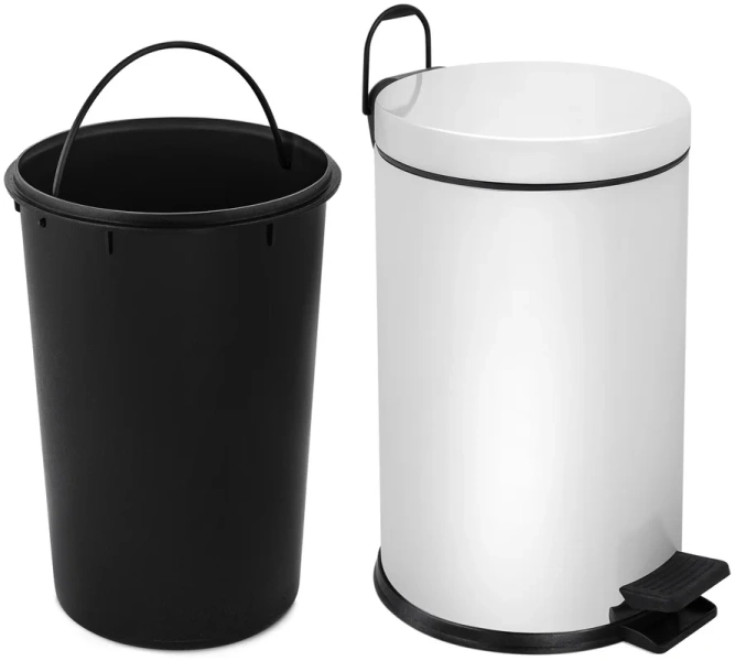 Мусорное ведро Berges белое, белые - фото 3