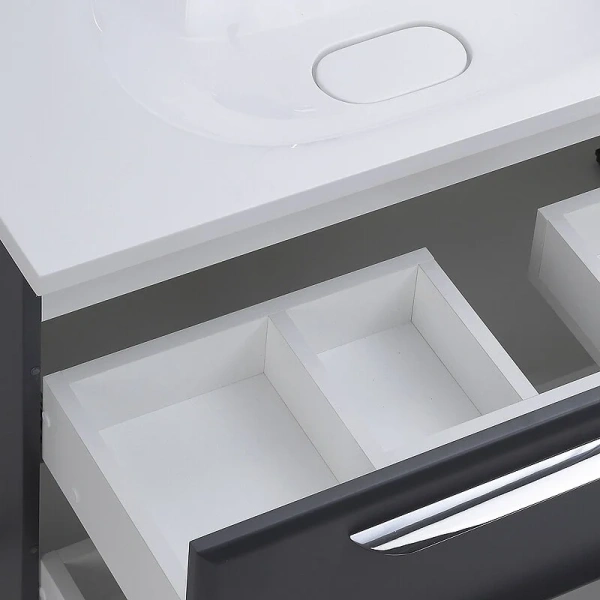 Тумба под раковину подвесная Cezares Eco 75 см grafito, 75 см - фото 6