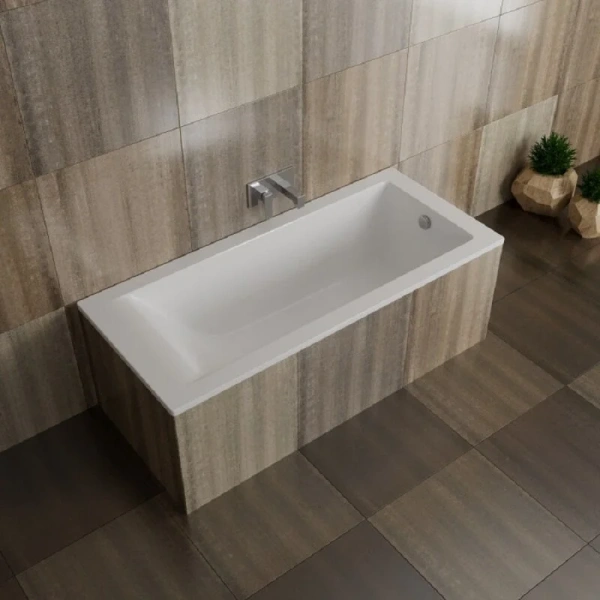 Ванна из литьевого мрамора Delice Diapason 170x80 см белая, современныe, hi-tech - фото 3