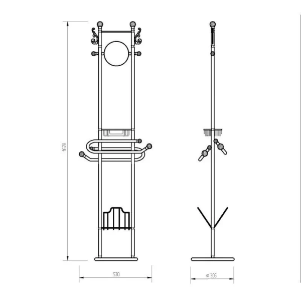 Стойка для ванной Migliore Cristalia хром, классические, ретро, с кристаллами swarovski, декорированные - фото 2