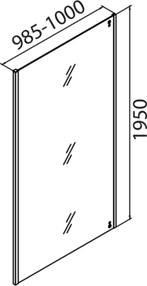 Душевая перегородка IDDIS Slide 100 см черный алюминиевый профиль - фото 3