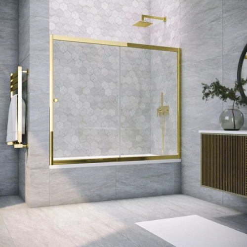 Душевая шторка на ванную стекло прозрачное Vegas-glass ZV 160 01, стеклянные - фото 5