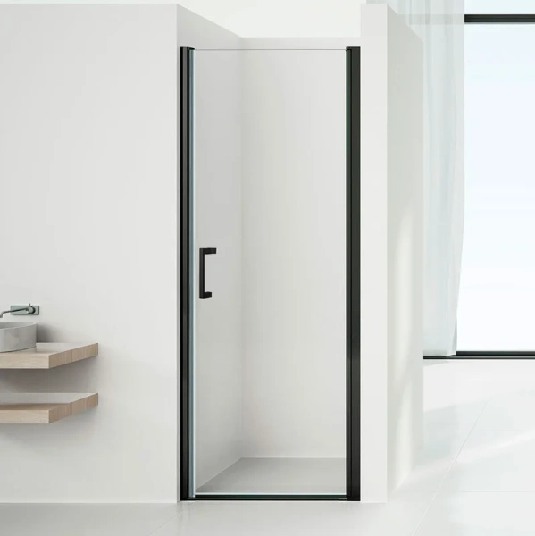 Душевая дверь в нишу Vincea Orta 80 см черная - фото 1
