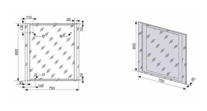 Зеркало с подсветкой Style Line Прованс 75 см прямоугольное - фото 2
