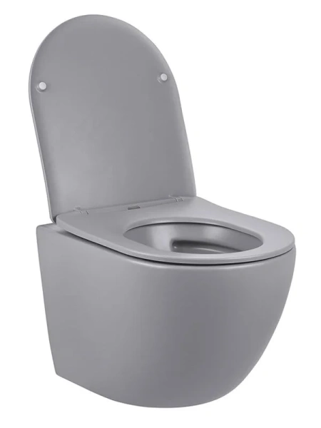 Унитаз подвесной Vincea Globo серый матовый, без бачка, со скрытым бачком - фото 4