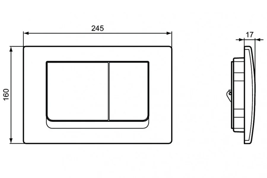 Клавиша смыва Ideal Standard ProSys Solea R0109 механическая - фото 2