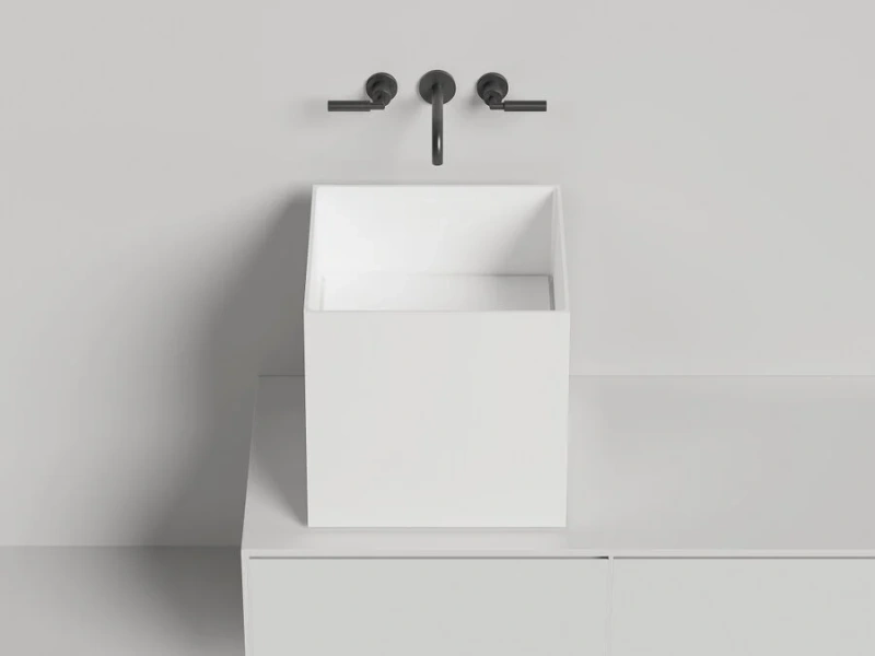 Раковина Salini Armonia Square 03 45 см белый матовый, 45 см - фото 6