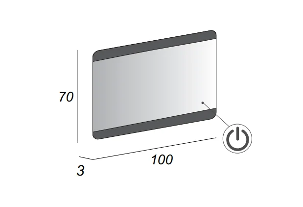Зеркало с подсветкой Cezares 100 см с сенсорным выключателем Touch System, нет в наличии - фото 2