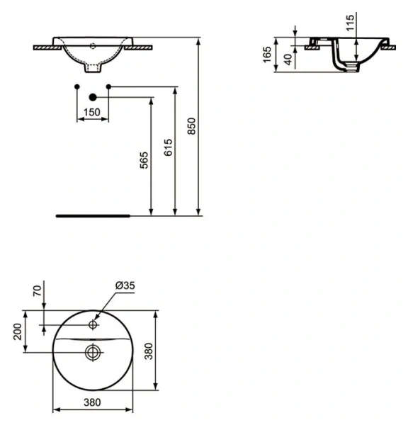 Раковина Ideal Standard Connect 38 см белая - фото 2
