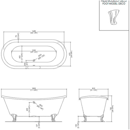 Ванна чугунная Devon&Devon Admiral Lux - фото 4