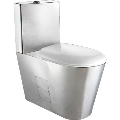Унитаз компакт Nofer нержавеющая сталь глянец - фото 1