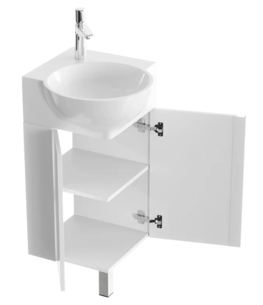 Тумба с раковиной напольная Aqwella Porto POR0104 45 см с дверками, напольная, пристенная - фото 4