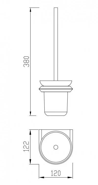 Ершик Cezares Liner хром - фото 2