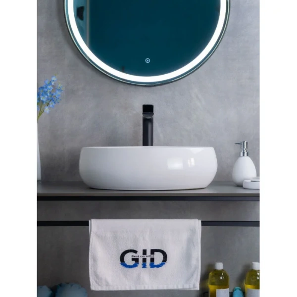 Раковина GID Lago N9030b 48 см белая, в форме чаши, круглой формы - фото 5