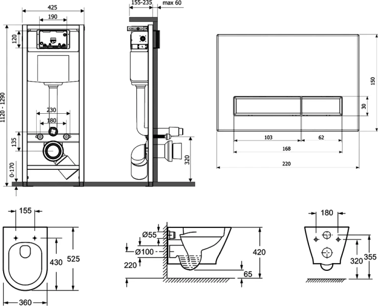 Унитаз с инсталляцией Lavinia Boho Elegant с белой клавишей index_5 - фото 16